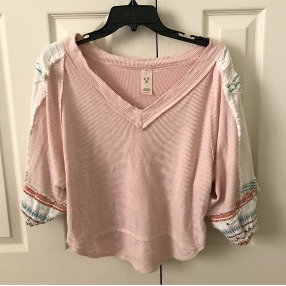 Free People Embroidered Bubble-Sleeve T-Shirt - Picture 5 of 6
